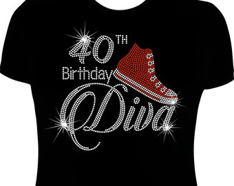 Birthday Diva Rhinestone Mega Bling Shirt