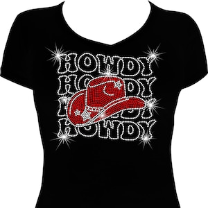 Cowgirl Hat Rhinestone Mega Bling Shirt