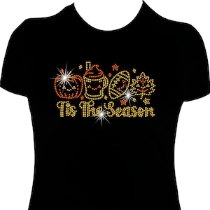Fall Rhinestone Mega Bling  Shirt