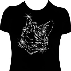 Cat Rhinestone Mega Bling Shirt