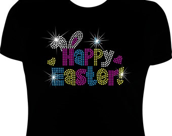 Easter Happy Easter Rhinestone Mega Bling Shirt