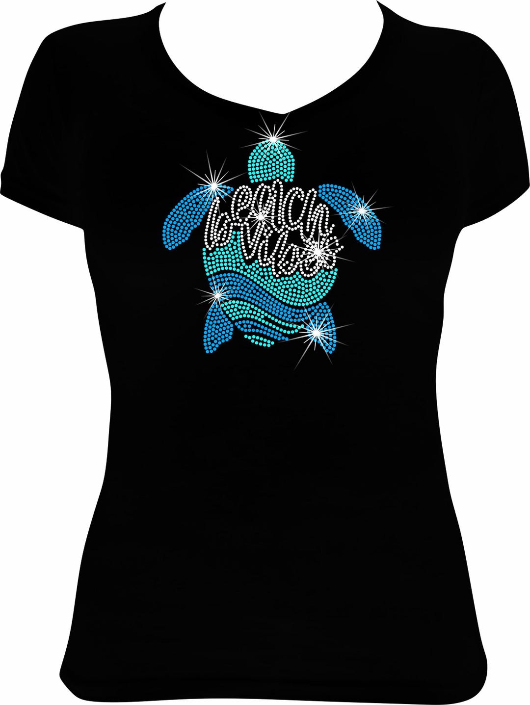 Turtle Shell Bling Sea Turtle Rhinestone Mega Bling Shirt - Etsy