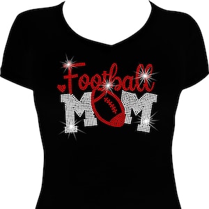 Football Mom Rhinestone Mega Bling Shirt