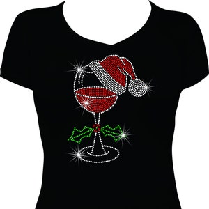 Christmas Glass Rhinestone Mega Bling  Shirt