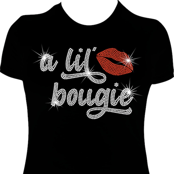 A Lil Bougie Rhinestone Mega Bling Shirt