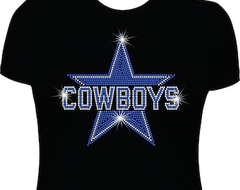 Cowboys Star Rhinestone Mega Bling Shirt
