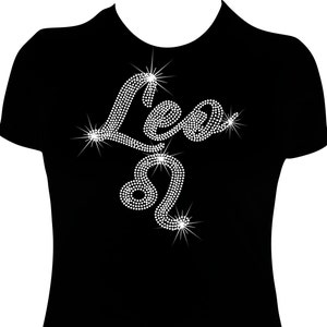Zodiac Leo Birthday Rhinestone Mega Bling Shirt