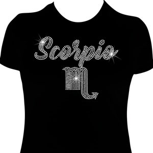 Zodiac Scorpio Birthday Rhinestone Mega Bling Shirt