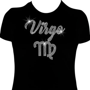 Zodiac Virgo Birthday Rhinestone Mega Bling Shirt