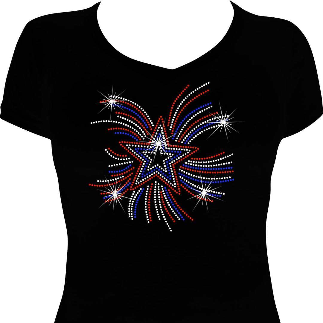 Sparkle Star 4th of July Rhinestone Mega Bling Shirt - Etsy