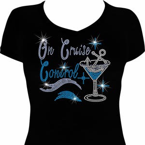 Cruise Vacation Rhinestone Mega Bling Shirt