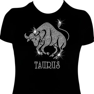 Zodiac Taurus 2 Birthday Rhinestone Mega Bling Shirt
