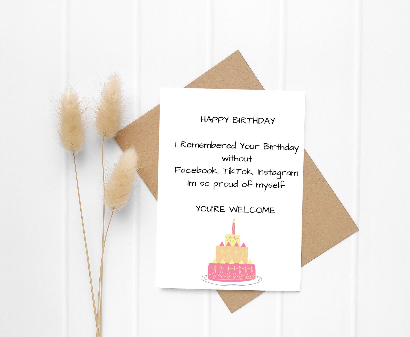 PRINTABLE I Remembered Your Birthday Card - Etsy