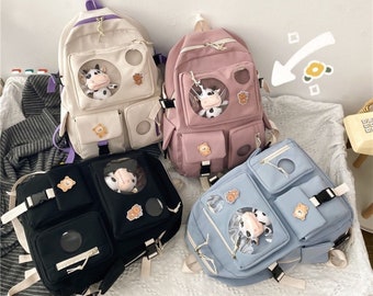 Waterproof Nylon School Bag Kawaii Girl Travel Bag for Teenage Girls Collage Bag Laptop Backpacks Cute Women Large Capacity Backpack