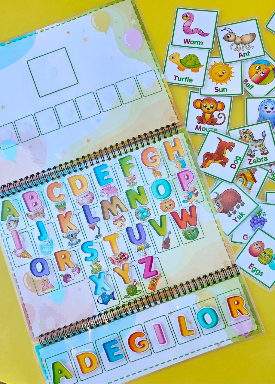 My First Copy Book Velcro Book Busy Book English Alphabet - Etsy