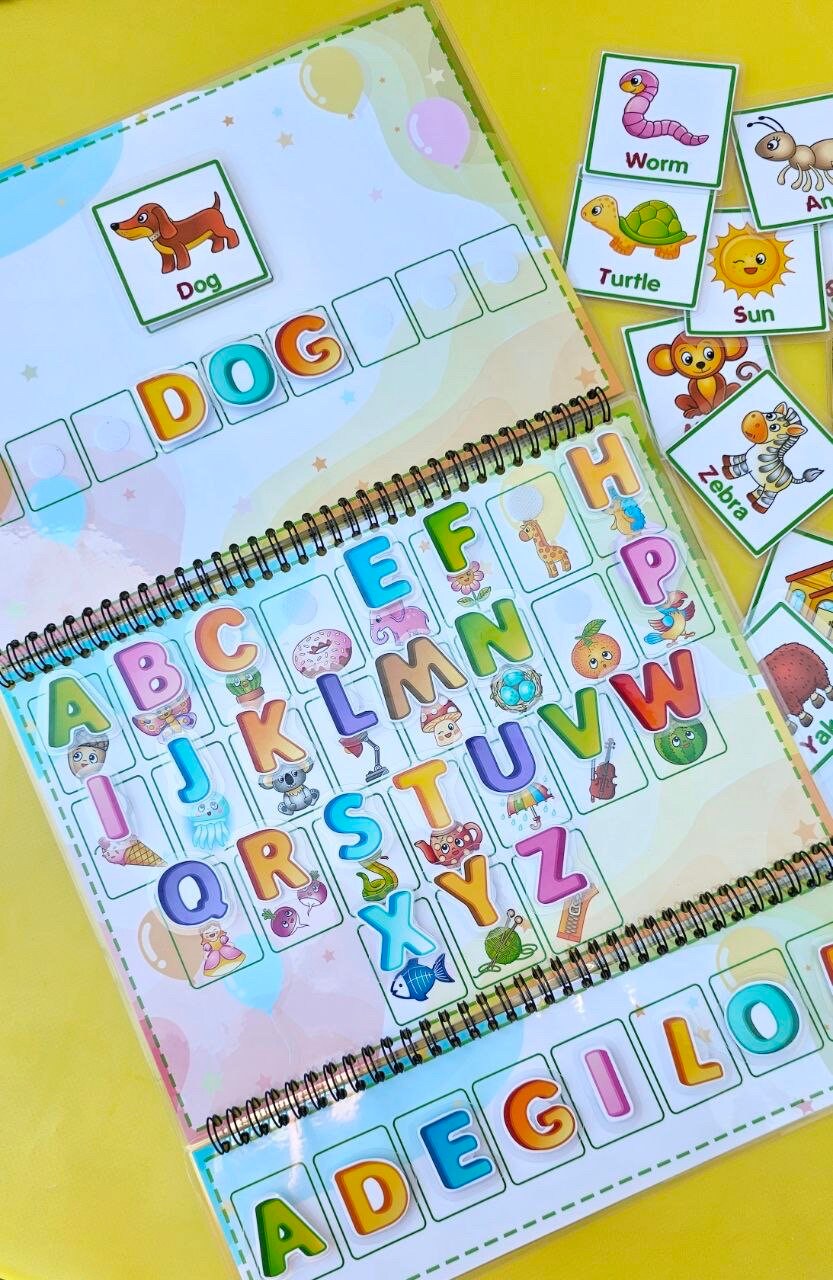 My First Copy Book Velcro Book Busy Book English Alphabet - Etsy