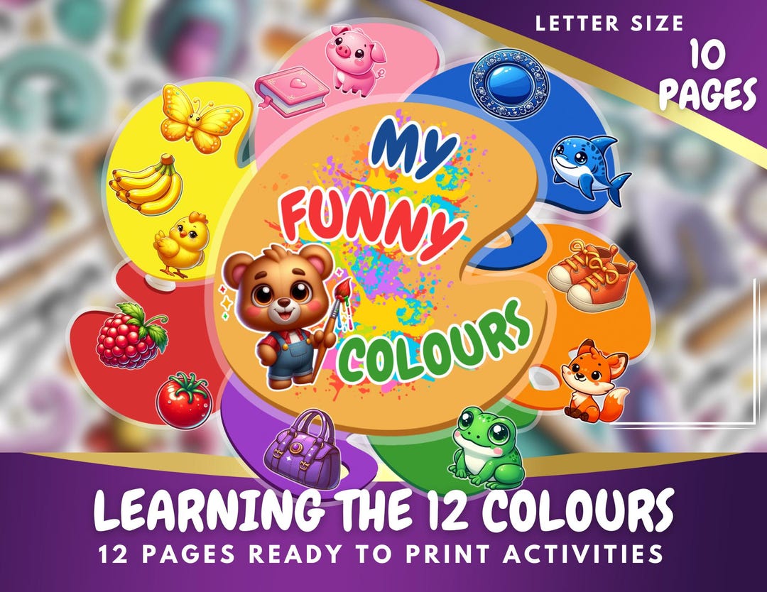 Color Sorting Toddler Activity: Montessori Color Matching Game (digital ...