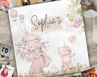 Personalized Birthday Memory Book: Baby Shower Keepsake Gift