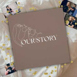 Personalized Love Photo Album, Our Story Book, Anniversary Gift for men, Our first year gift, Scrapbook photo album, Valentines Gift for Her