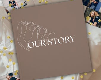 Personalized Love Story Photo Album: Anniversary Scrapbook Gift