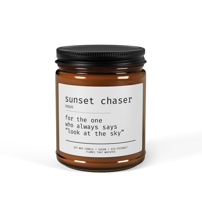 Vela "Cazador de atardeceres" / Ideas de regalo para amantes de los atardeceres / Regalo de cumpleaños / Navidad / San Valentín / Verano / Primavera imagen 4
