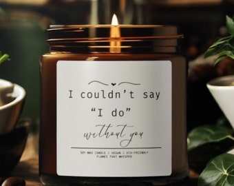 Bridesmaid Proposal Candle | Bridesmaid Candle | Gift Bridesmaid | Gift Ideas Bridesmaid Proposal Ideas | Maid of Honor | wedding party