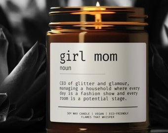 Candela minimalista Girl Mom Definition / Per lei / Mamma / Festa della mamma / Compleanno / Natale