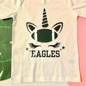 Glitter Unicorn Philadelphia Eagles Football Team Girls T-Shirts And Onesies, Arizona Baby Girl, Gift For Girls, Christmas Gifts