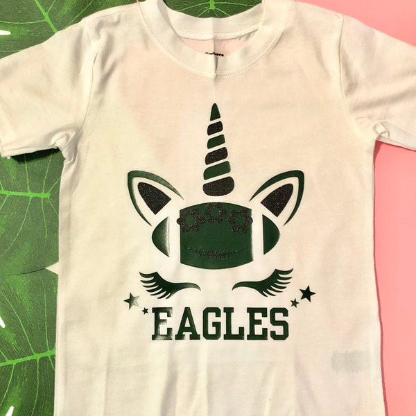 Glitter Unicorn Philadelphia Eagles Football Team Girls T-Shirts And Onesies, Arizona Baby Girl, Gift For Girls, Christmas Gifts