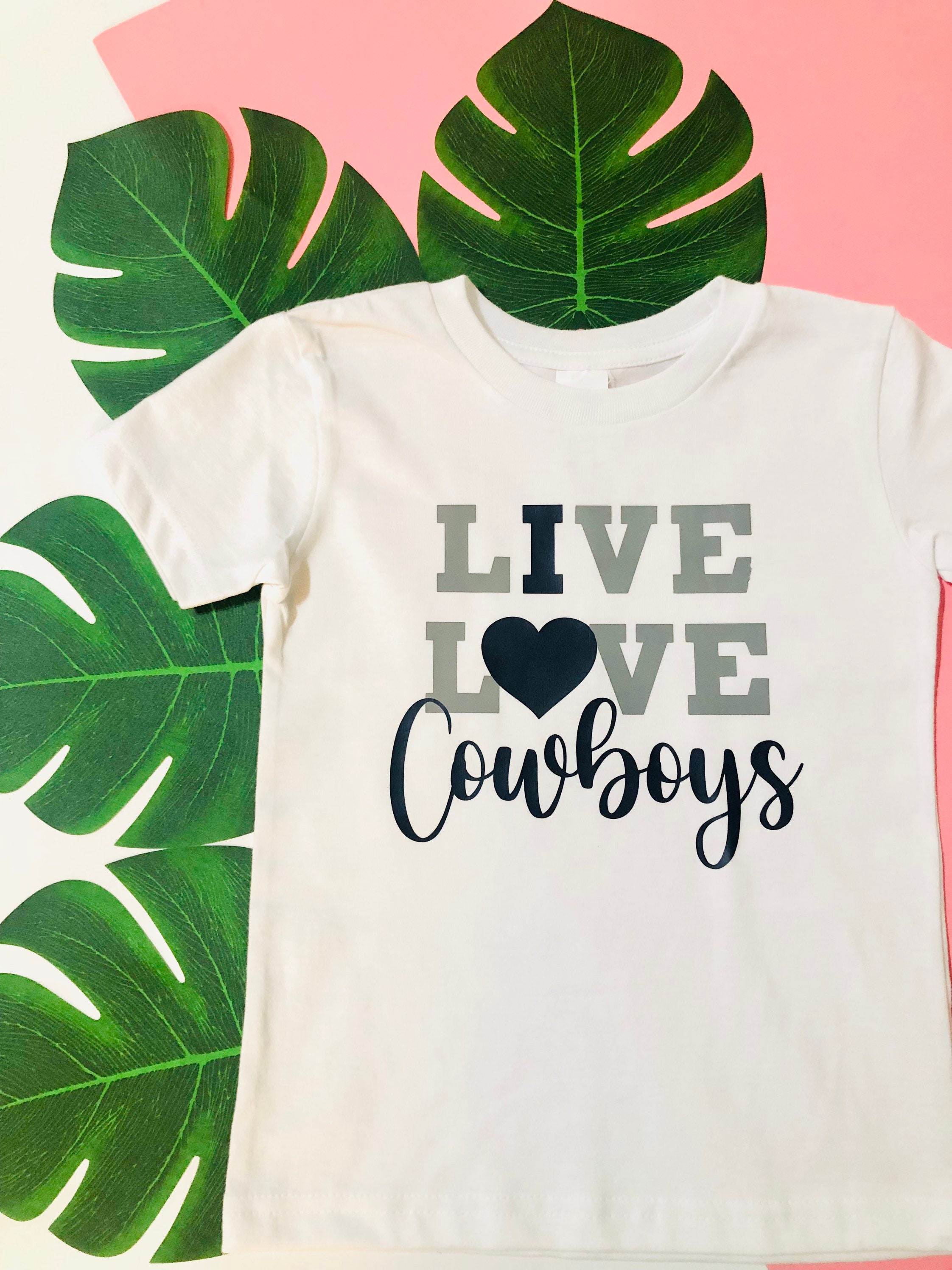 Live Love Cowboys Girls Dallas Cowboys Football Team Girls T shirts and Onesies Dallas Baby Girl Gift for Girls Christmas Gifts Etsy