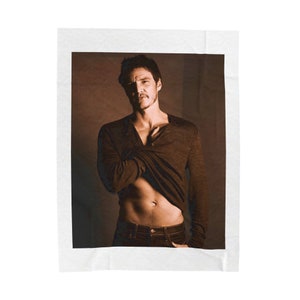 Pedro Pascal Blanket - Gift for Pedro Pascal Fans, Velveteen Plush Blanket