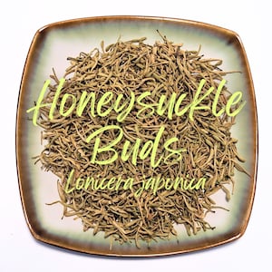 Honeysuckle Buds - Lonicera japonica Organic Dried Japanese Honeysuckle Flowers Natural Fragrant Edible Medicinal Herb Apothecary Wicca