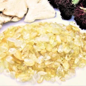 Small CITRINE Chips - Tiny Stones for Roller Bottles - Natural Tumbled Gemstones Chakra Crystals Candlemaking Jewelry Orgonite Wicca