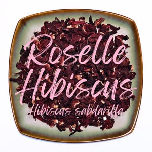 ローゼルハイビスカスの花 - ハイビスカス・サブダリファ - ローゼラ - オーガニック薬局の天然食用乾燥ハーブ（お茶・工芸品・石鹸・キャンドル用）
