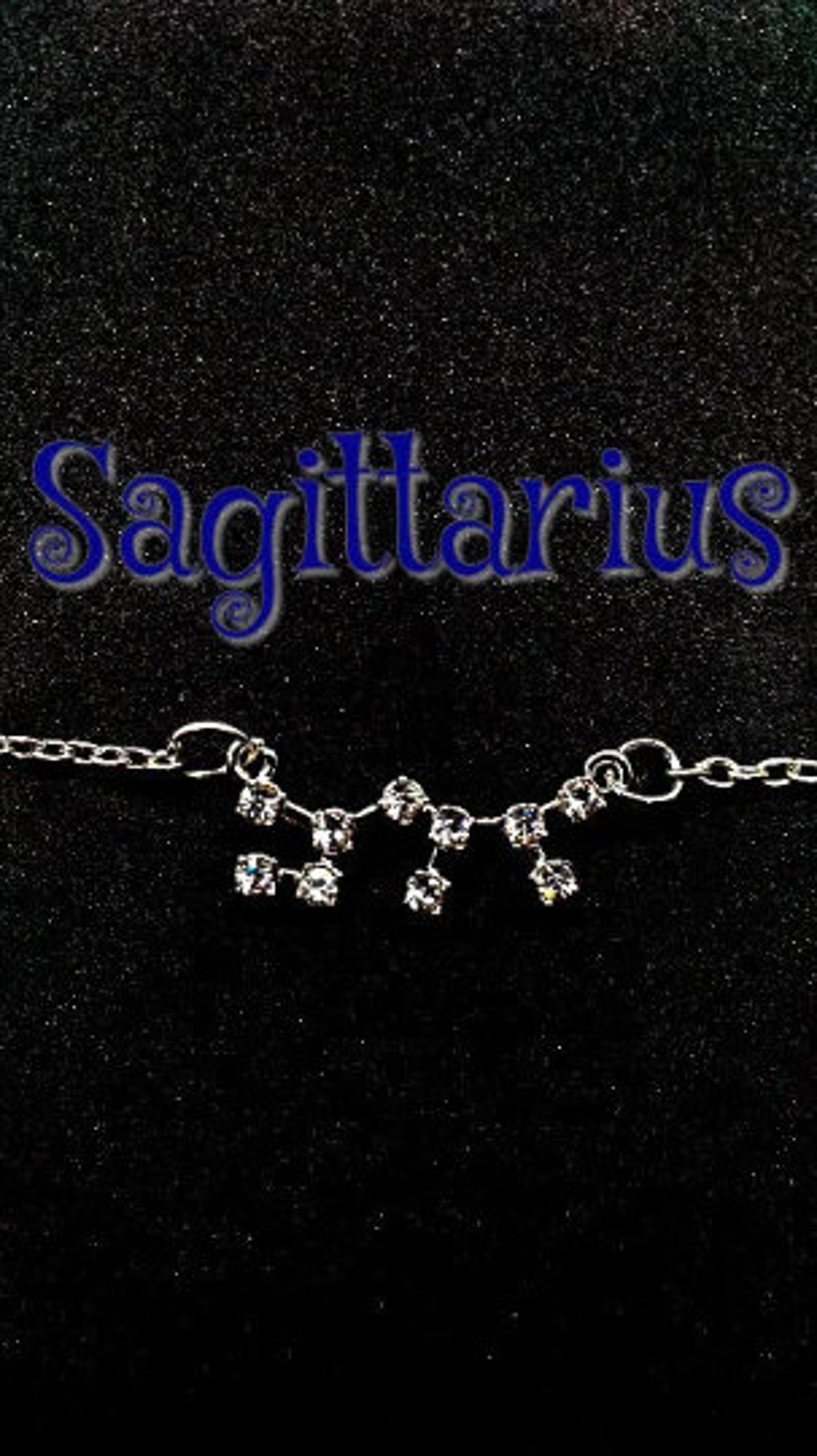Ag Sterling - Sagittarius Cubic Zirconia & Sterling Silver Zodiac Sign