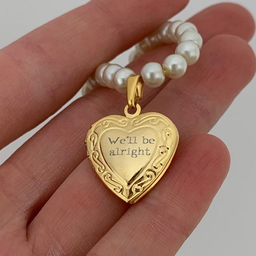Harry Styles Fine Line Heart Locket Pearl Necklace Etsy