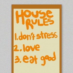 House Rules Digital Poster Download