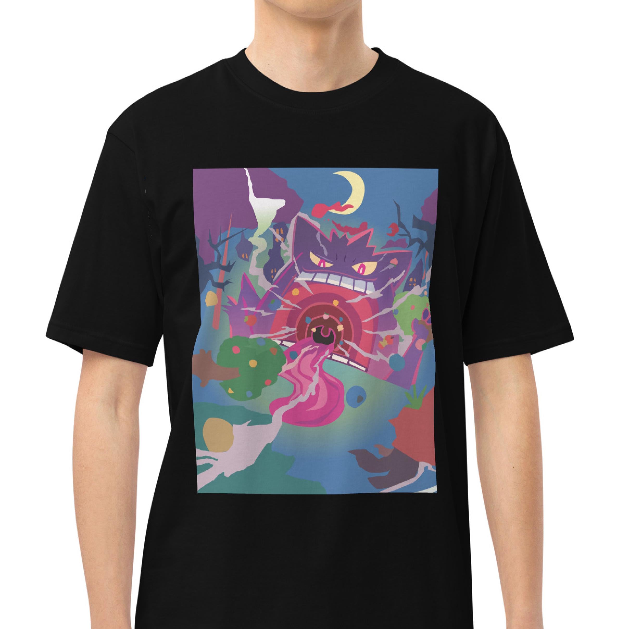 High Quality Gigantamax Gengar Men's Black Heavyweight T-shirt