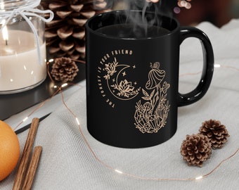 Goblincore Crystal Moon Mushroom Mug, Mystical mug, Mystical Mushroom Mugs, Goblincore Celestial Aesthetic, Celestial Mug, Forest Friend Mug