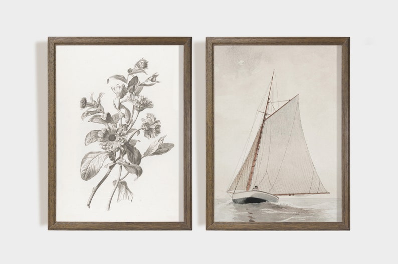 Vintage European Wall Art Print Set Vintage Home Decor Etsy