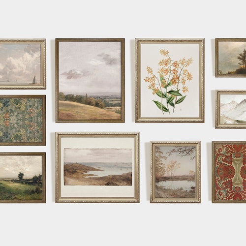 Vintage European Wall Art Print Set Vintage Home Decor Etsy