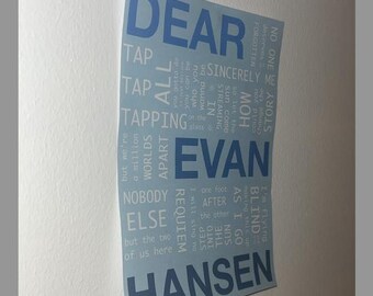 Dear Evan Hansen digital wall print