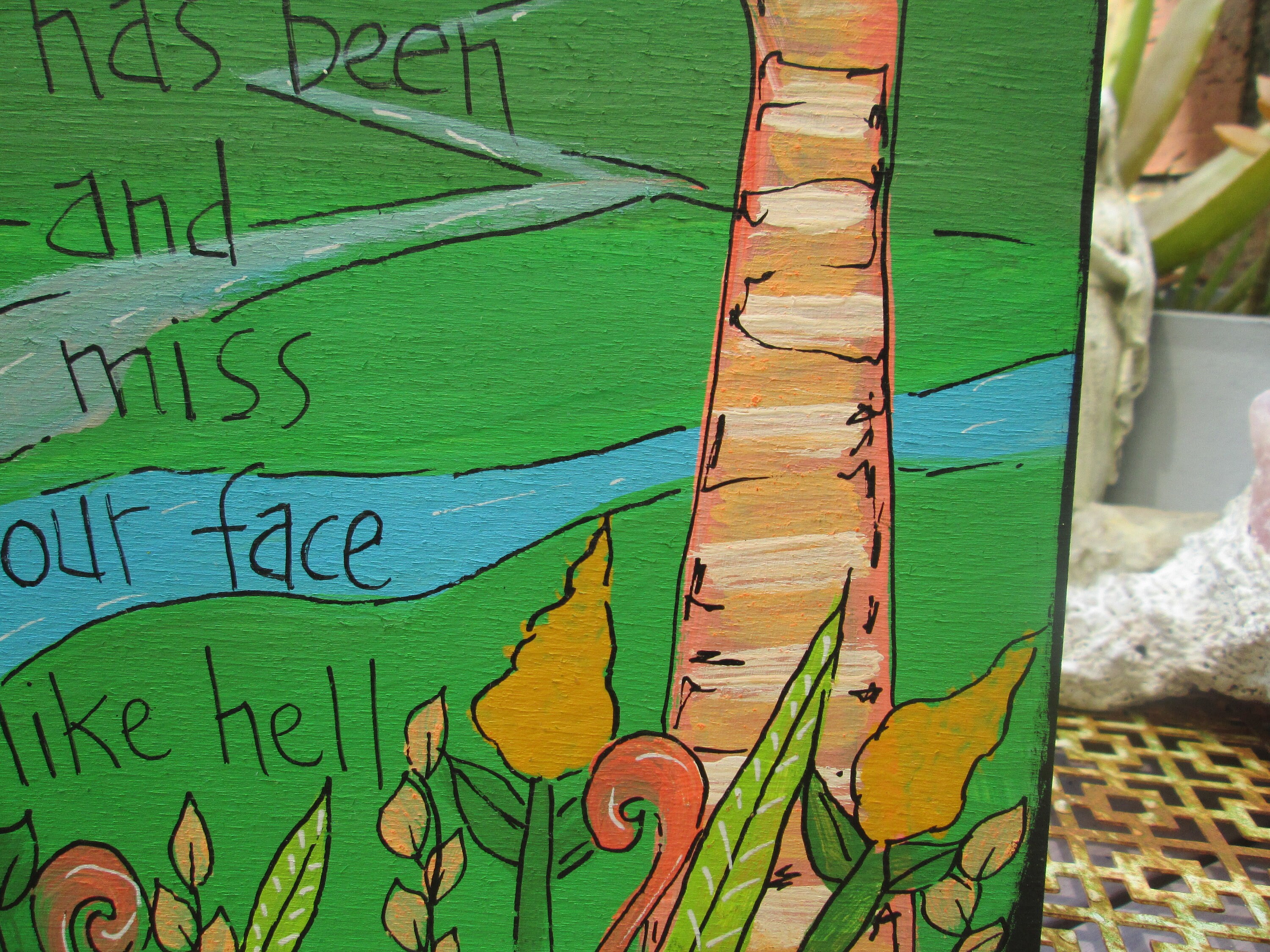 Rivers and Roads Song Lyrics Painting on 10 by 10 Wood Etsy