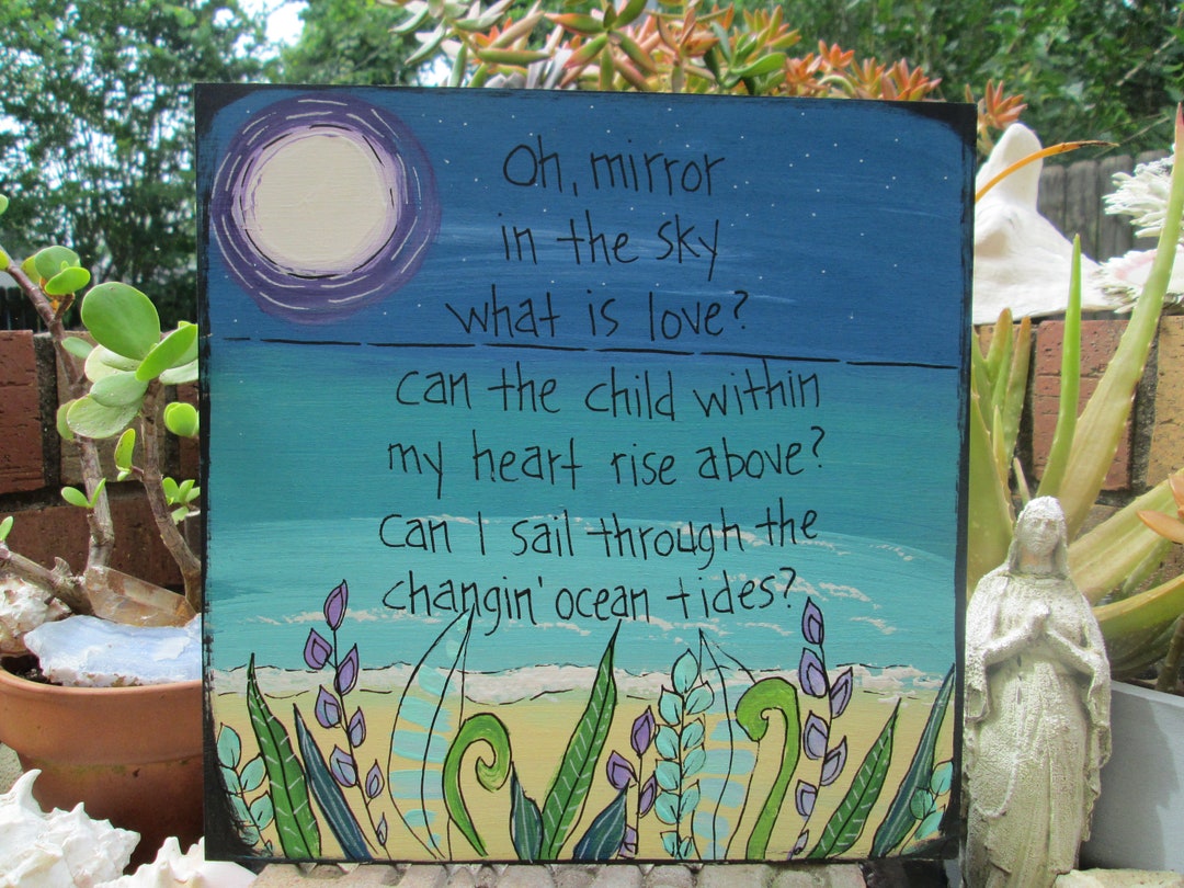 Landslide Song Lyrics Painting on 10 X 10 Wood Panel Oh - Etsy