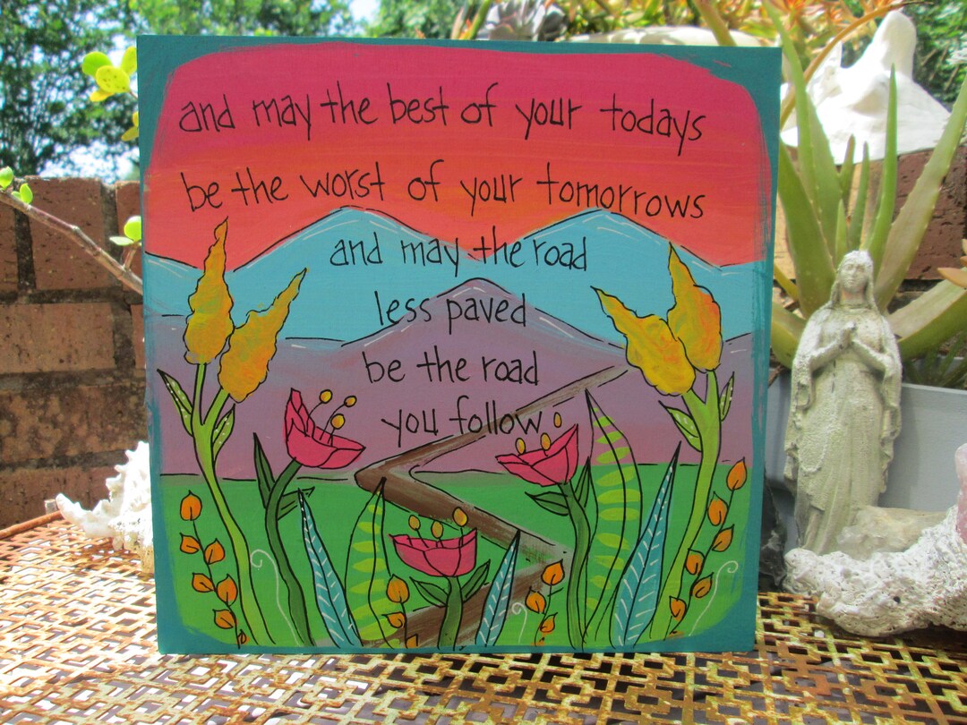 Have It All Song Lyrics Painting on 10 by 10 Wood Panel, May the Best