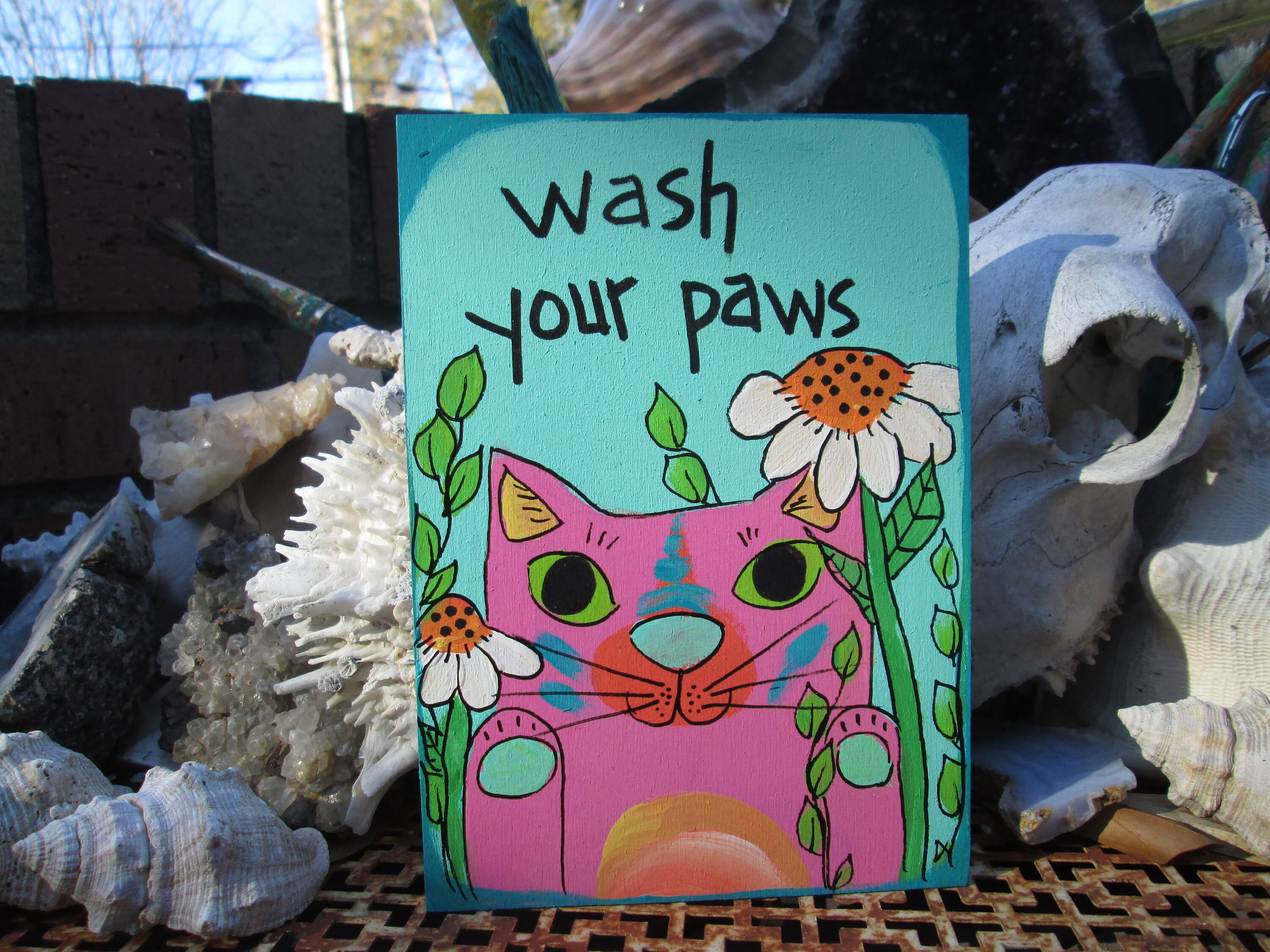 Cat paw best sale painting