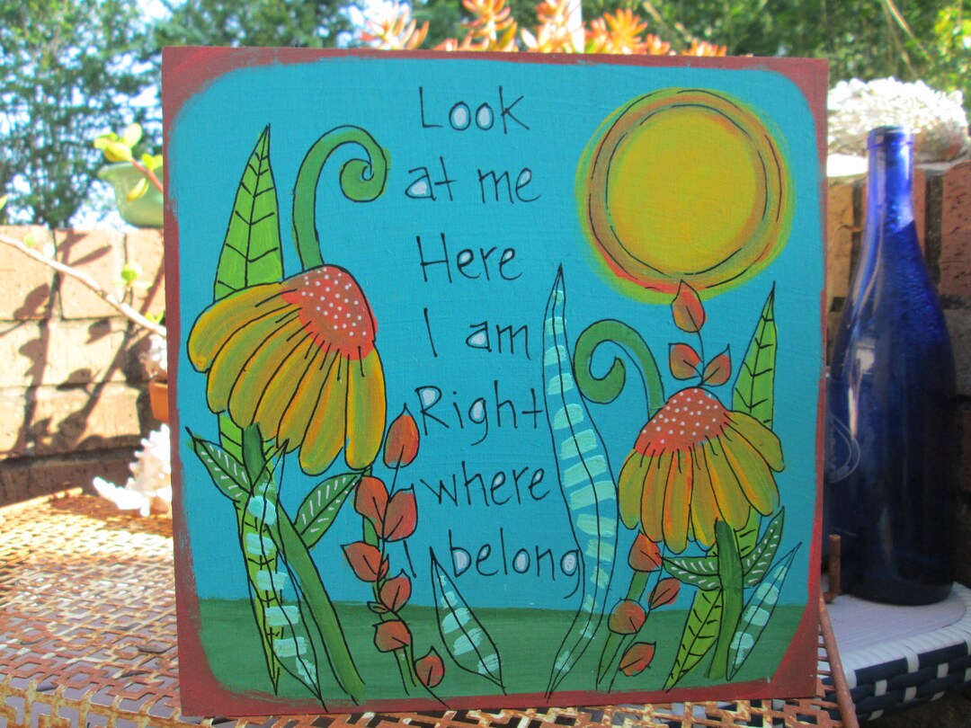 Kermit The Frog Right Where I Belong Right Where I Belong Lyrics Painting on 10 X 10 Wood Panel, the Muppets