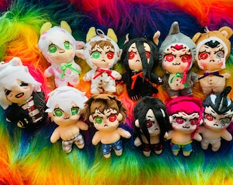 CLEARANCE SALE  low amount 10cm keychain Dr plush Nagito,hajime,izuru,kazuichi and gundham