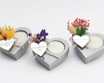 Personalized Wedding Favors for Guests , Wooden Tealight Candle, Rustic Wedding Favors, Bulk Wedding Favors, Custom Wedding Favors