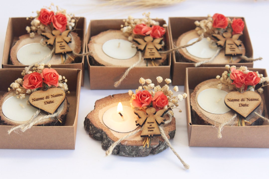 50 Pcs Personalized Candle Wedding Favors, Wedding Favors for Guests in ...